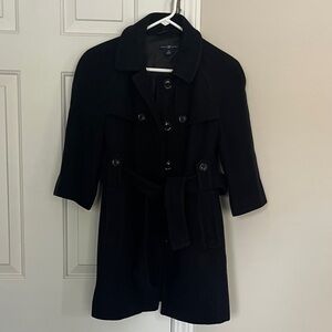 GAP Women's Elegant Black Pea Coat